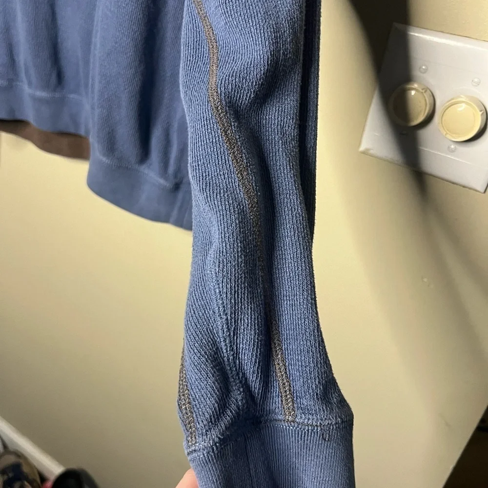 Tommy Bahama Flip shore Half Zip Reversible Pullover Blue Brown L/XL